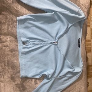 Shein Blue Sleeve Croptop